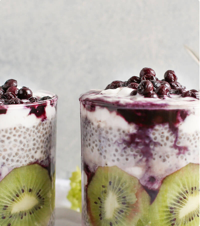 The crowd favourite-blackberry cheesecake kiwi smoothie